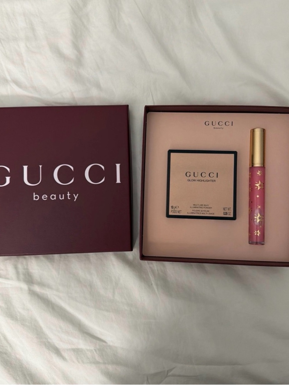 Gucci Beauty Pink Lip Gloss & Glow Highlighter Set